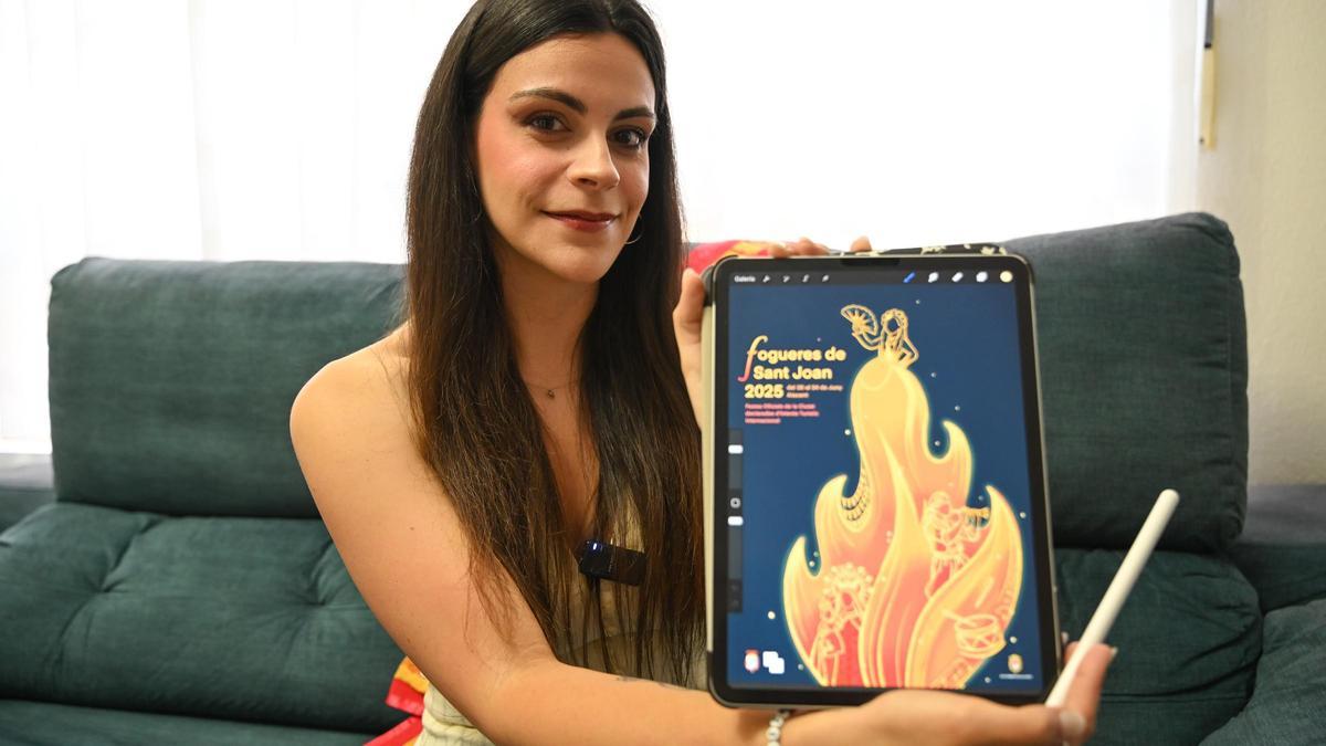 Sofía Escolano, autora del cartel de Hogueras 2025: "Es un sueño poder ver mi diseño por todo Alicante"