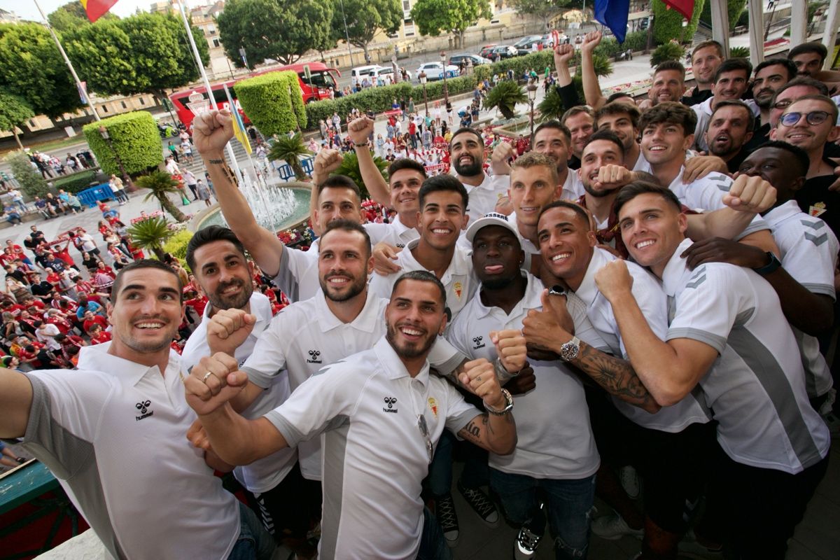 Recepción del Real Murcia en el Ayuntamiento de la ciudad