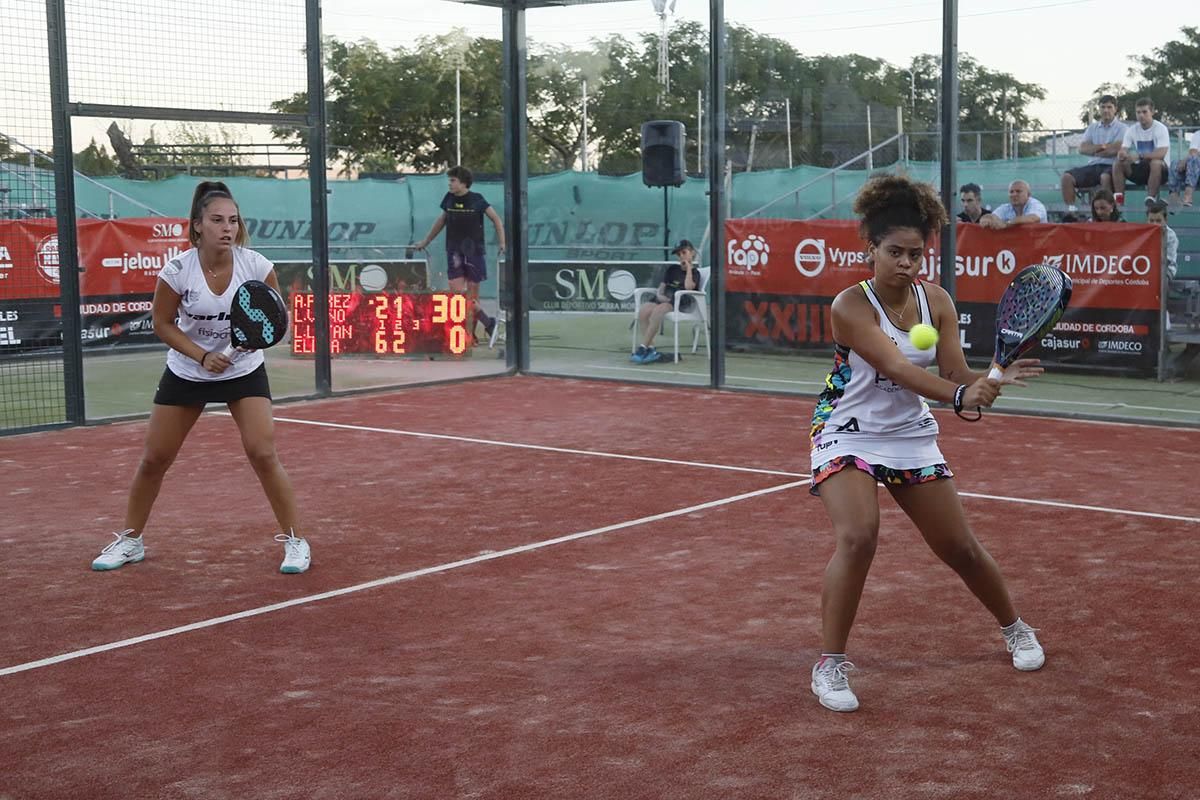 Final femenina de Los Internacionales de pádel de Córdoba