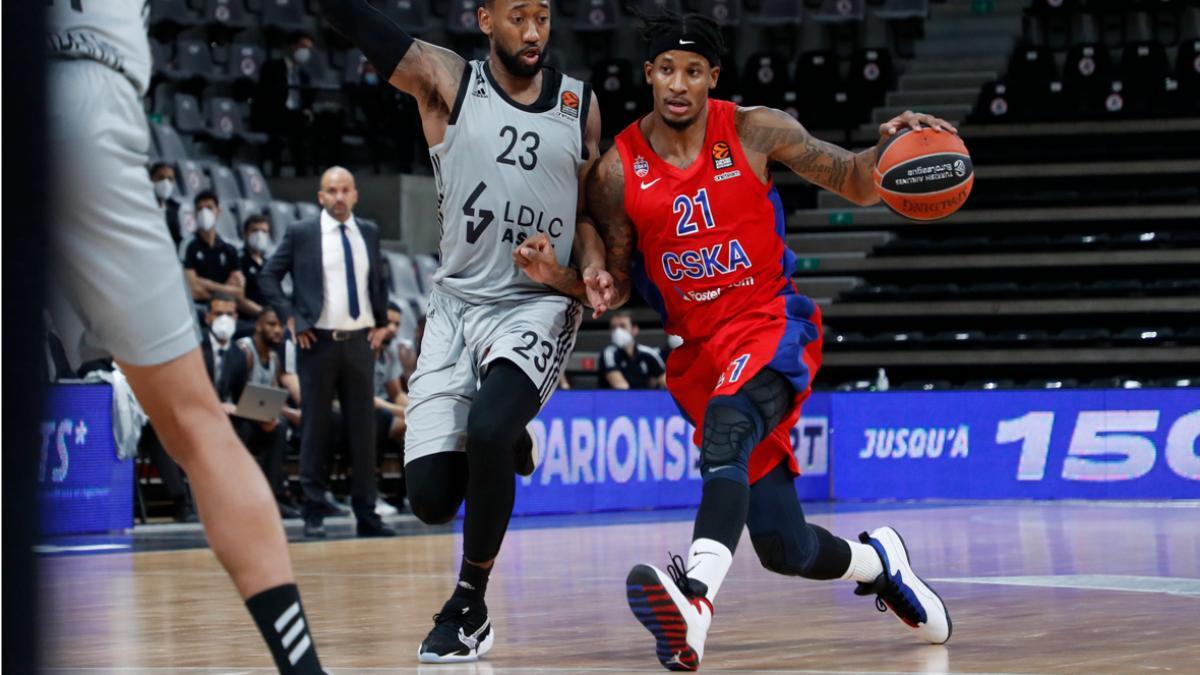 Will Clyburn, con el CSKA ante el ASVEL tras su grave lesión