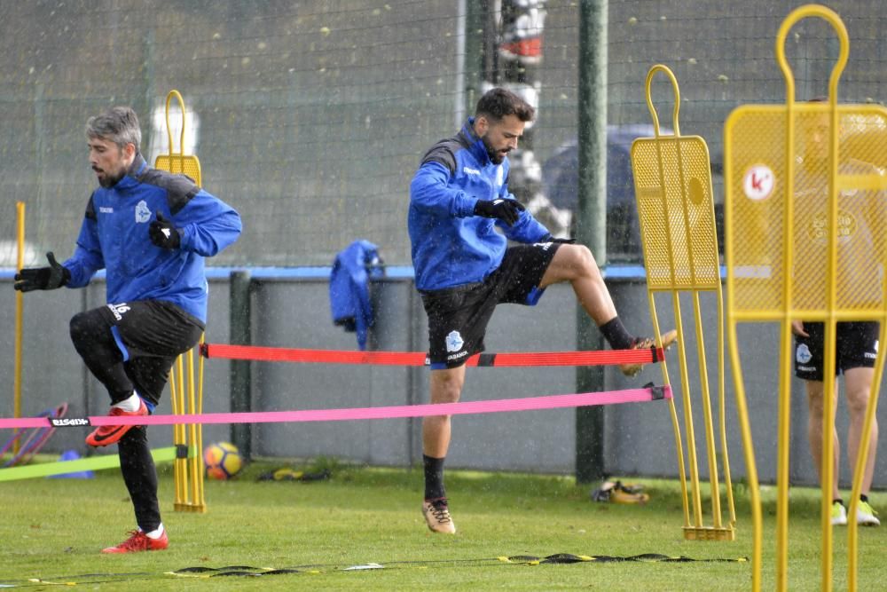 Raúl Albentosa trabajó con el grupo. Al margen se ejercitaron los lesionados Edu Expósito y Gerard Valentín.