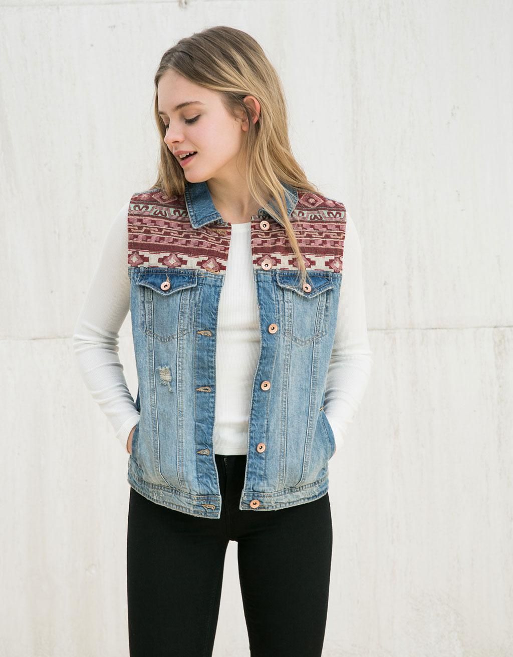 Chaleco denim, Bershka (29,99€)