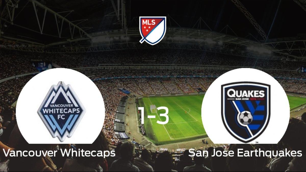 El San Jose Earthquakes se lleva tres puntos después de ganar 1-3 al Vancouver Whitecaps