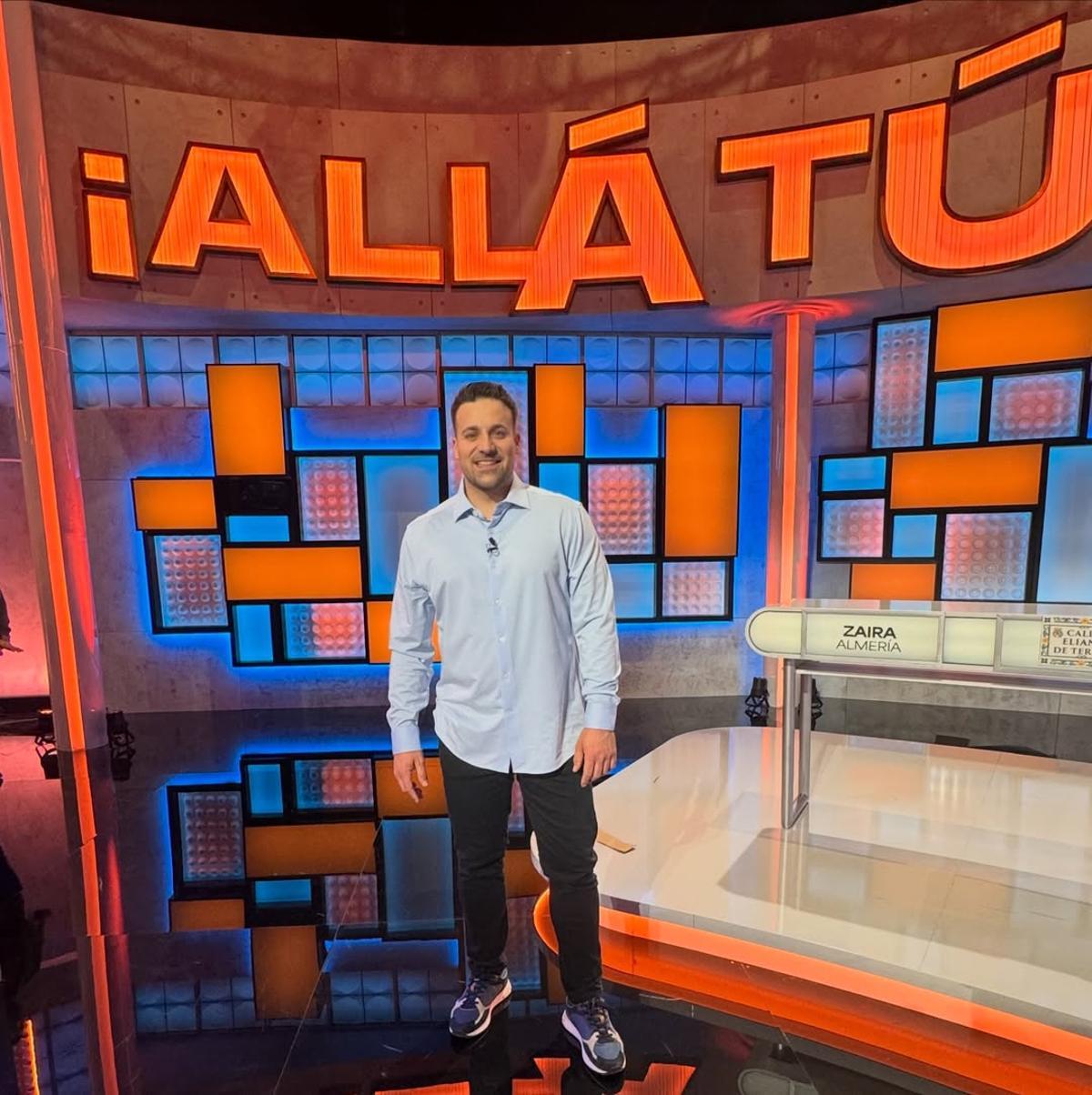 David Mateo, en el plató de 'Allá tú', en una foto compartida en sus redes sociales.