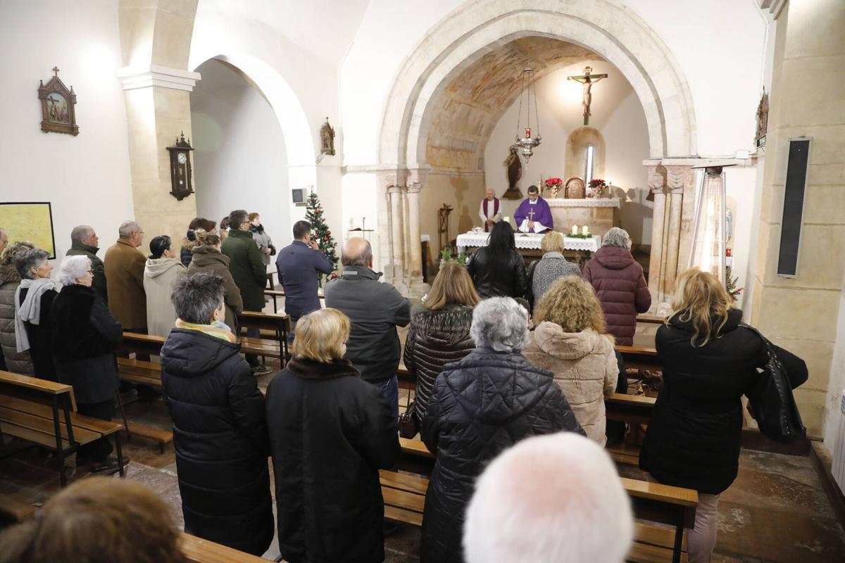 Limanes. Iglesia parroquial Santa María de la O. Funeral Selito