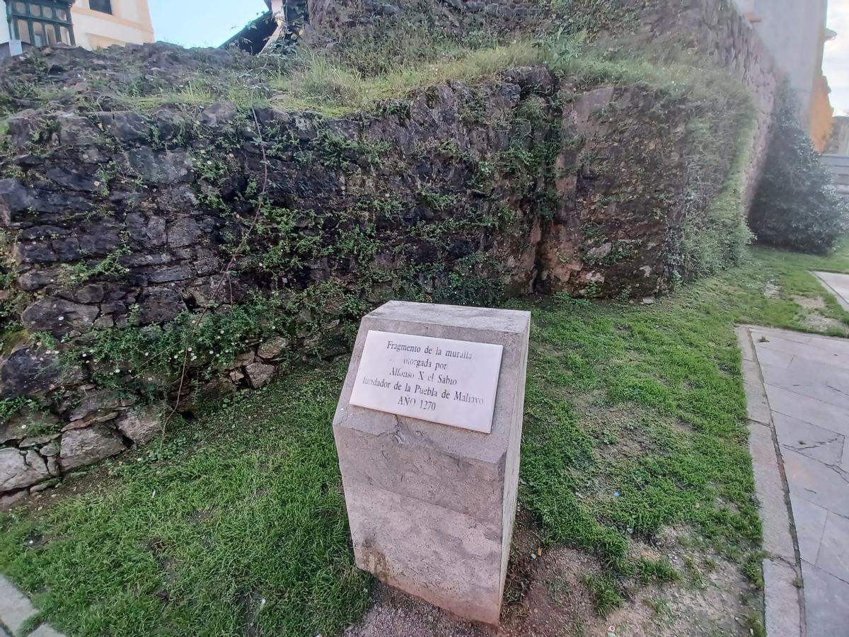 Vista de los vestigios de la muralla.