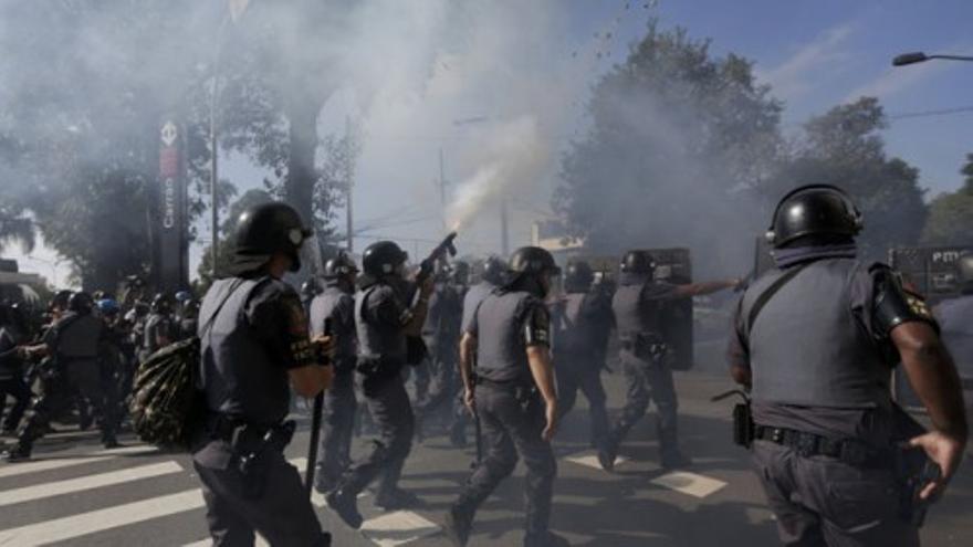 Violentos incidentes en Sao Paulo antes del Mundial