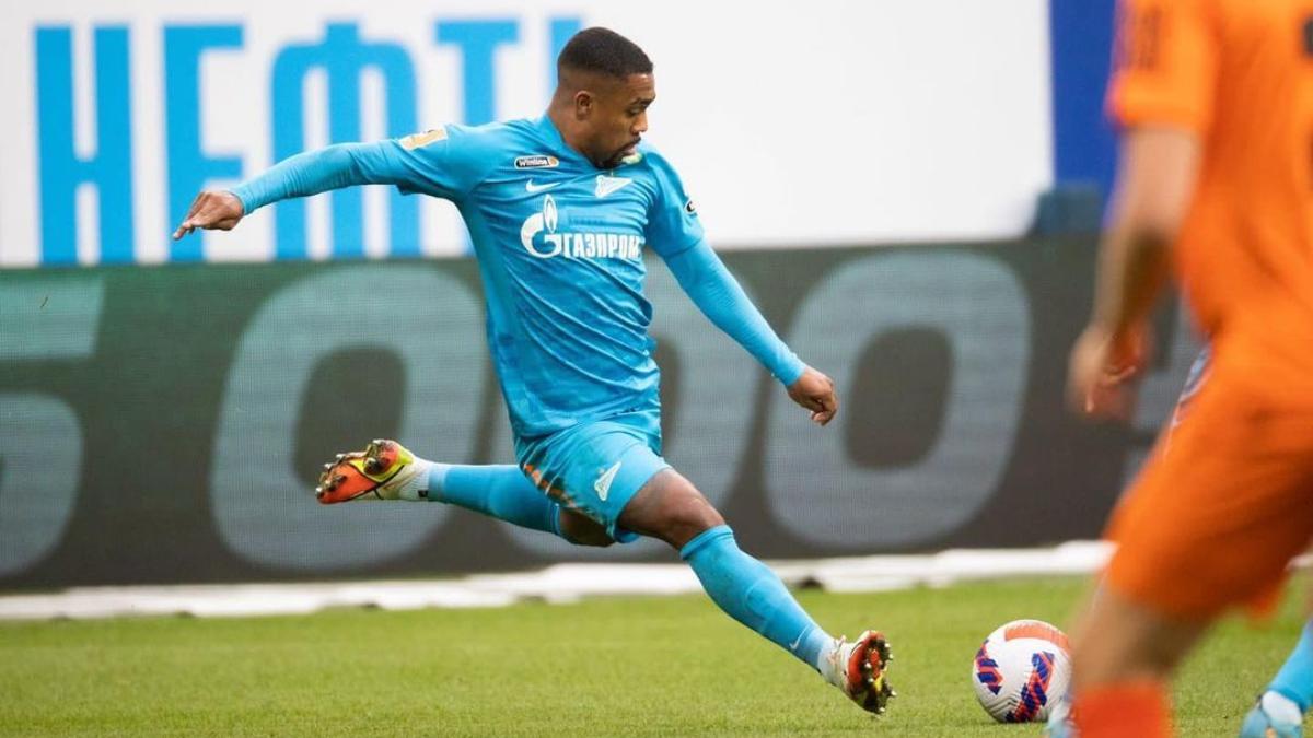 Malcolm, durante un partido con el Zenit de liga rusa