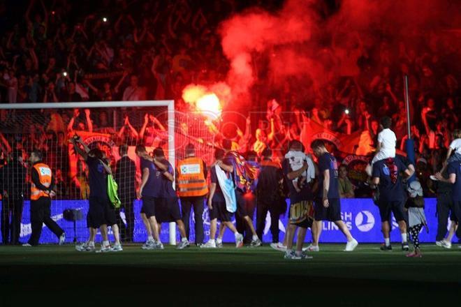 El Camp Nou acogió la fiesta de la Liga