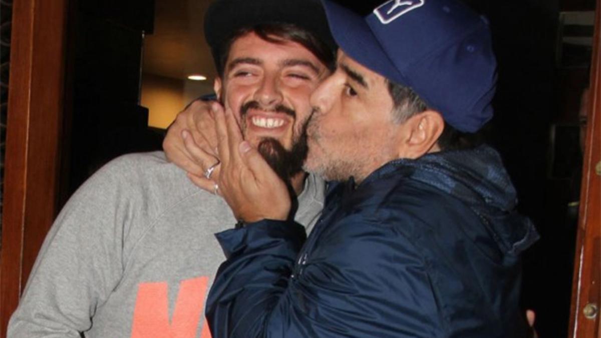 Maradona, con Diego Jr., su hijo