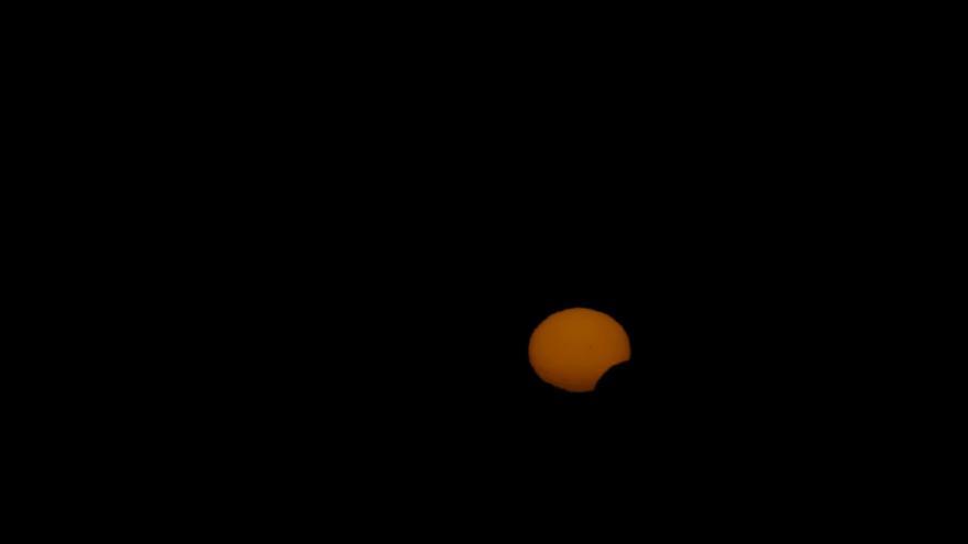 Timelapse del eclipse solar parcial en Canarias (8 de abril de 2024)