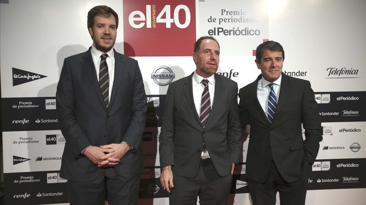 Antonio Asensio Mosbah, Enric Hernández y Agustín Cordón.