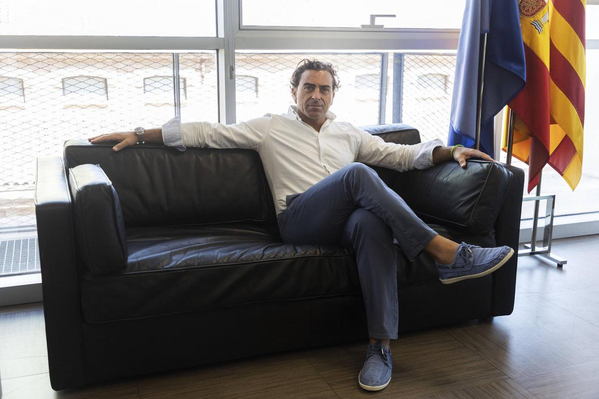 Manuel Argülles, minutos antes de empezar la entrevista.