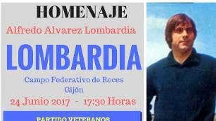 Cartel informativo del homenaje a Lombardía.