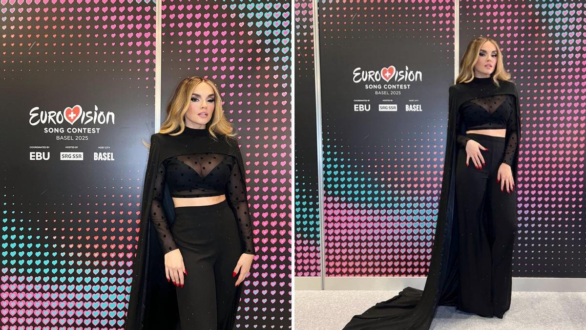 Melody durante la semifinal de Eurovisión.