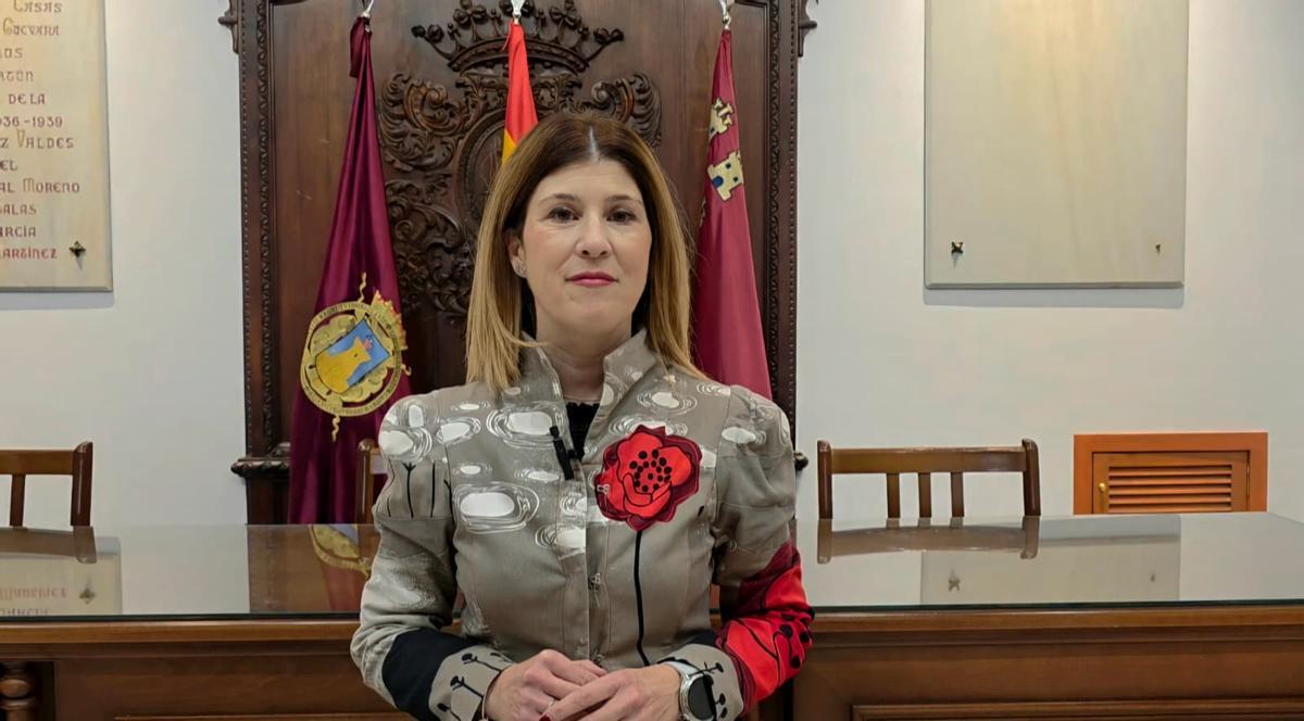 Rosa Medina este miércoles en el Ayuntamiento de Lorca.