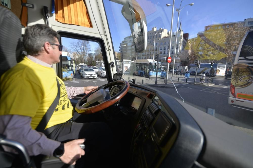 Manifestación de trabajadores de Alcoa en Madrid