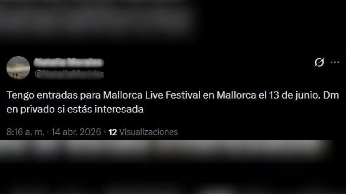 Alerta por fraudes en la reventa de entradas del Mallorca Live Festival y cómo evitarlos