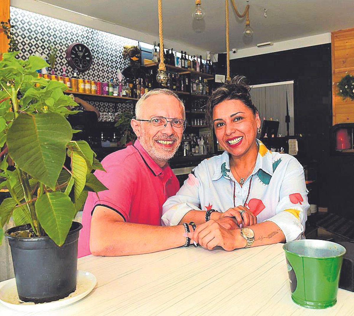 Miguel Muiños y Blanca Ortiz, en A Cruzeña.