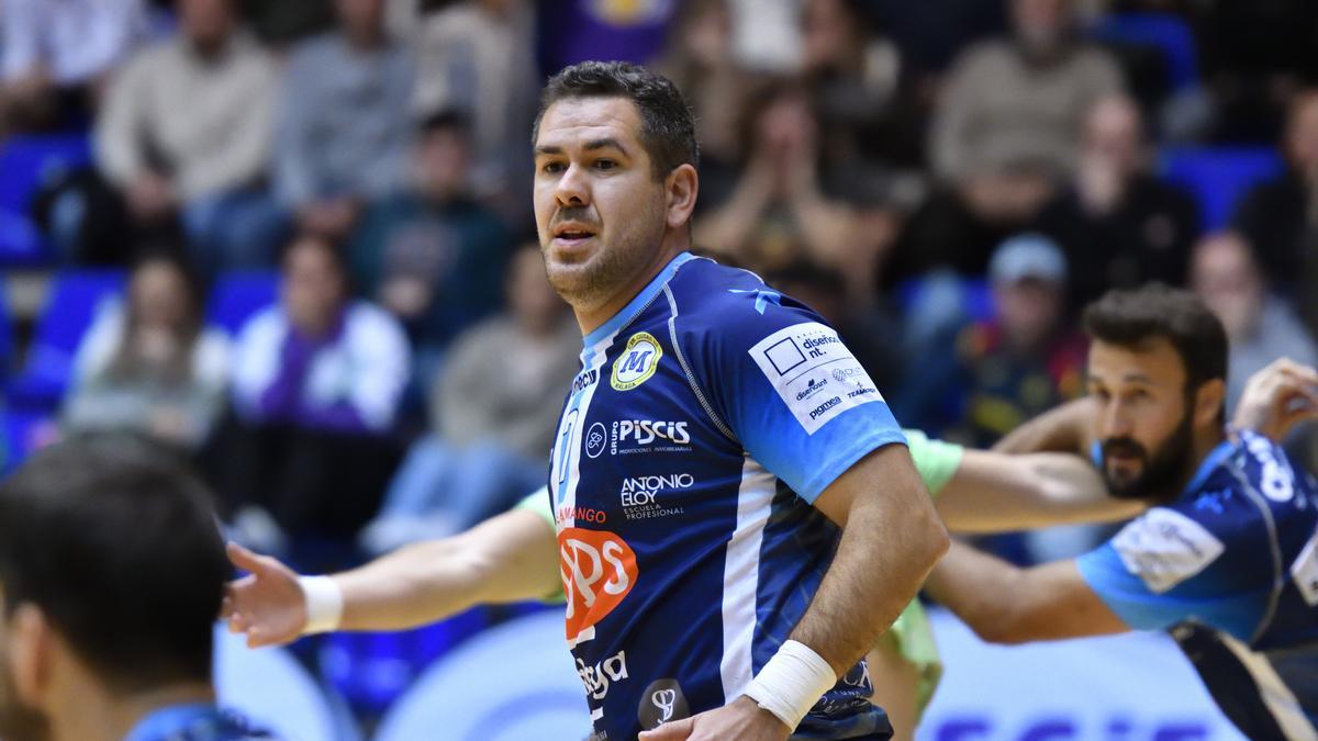 Juanma Cabrera, jugador del Trops, este sábado ante el Ibiza.