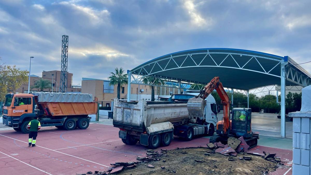 Inicio de las obras de anexo al Pabellón Pla de l'Arc