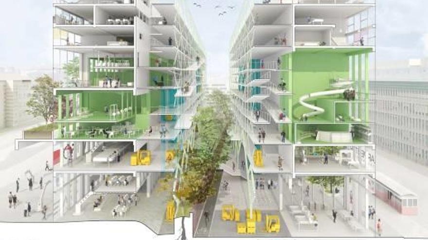 Imágenes del proyecto del edificio de PLAYstudio premiado con el Europan.