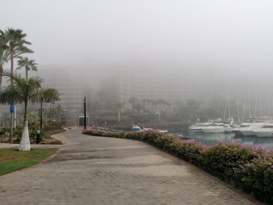 La niebla engulle Mogán