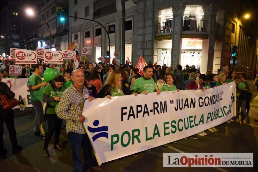 Manifestación contra la LOMCE y los recortes en la Educación en Murcia