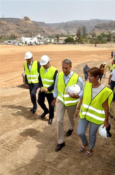 Visita de la Feht a la nueva Playa de Anfi Tauro