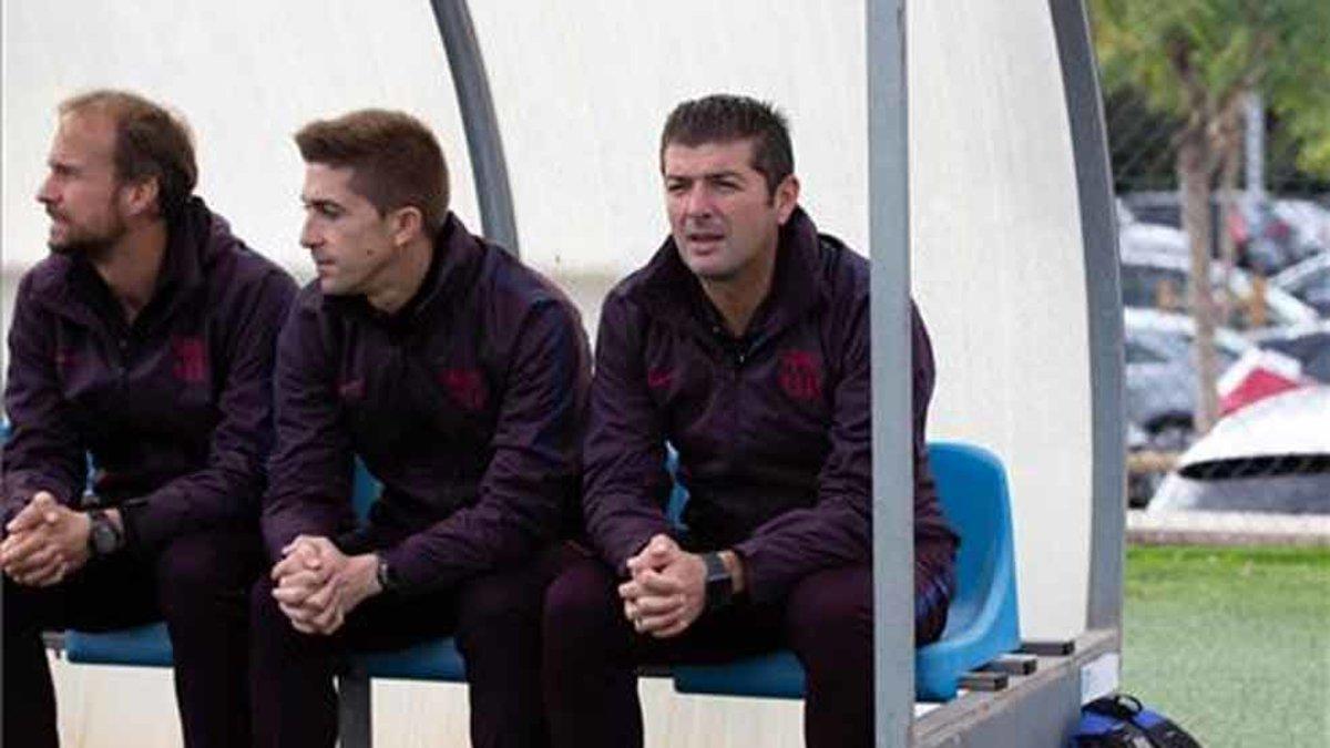 Franc Artiga, durante un partido del Juvenil A