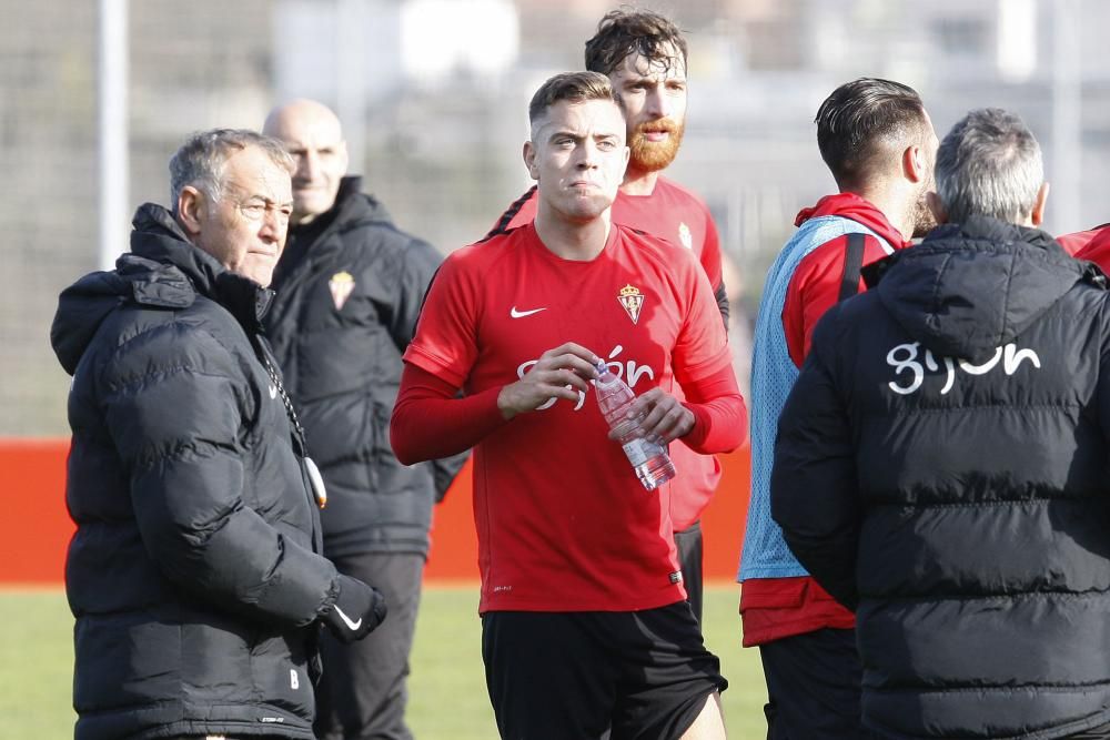 Entrenamiento del Sporting en el segundo día del año