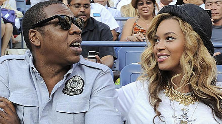 Jay-Z y Beyonce Knowles, el pasado lunes, durante la final del US Open de tenis