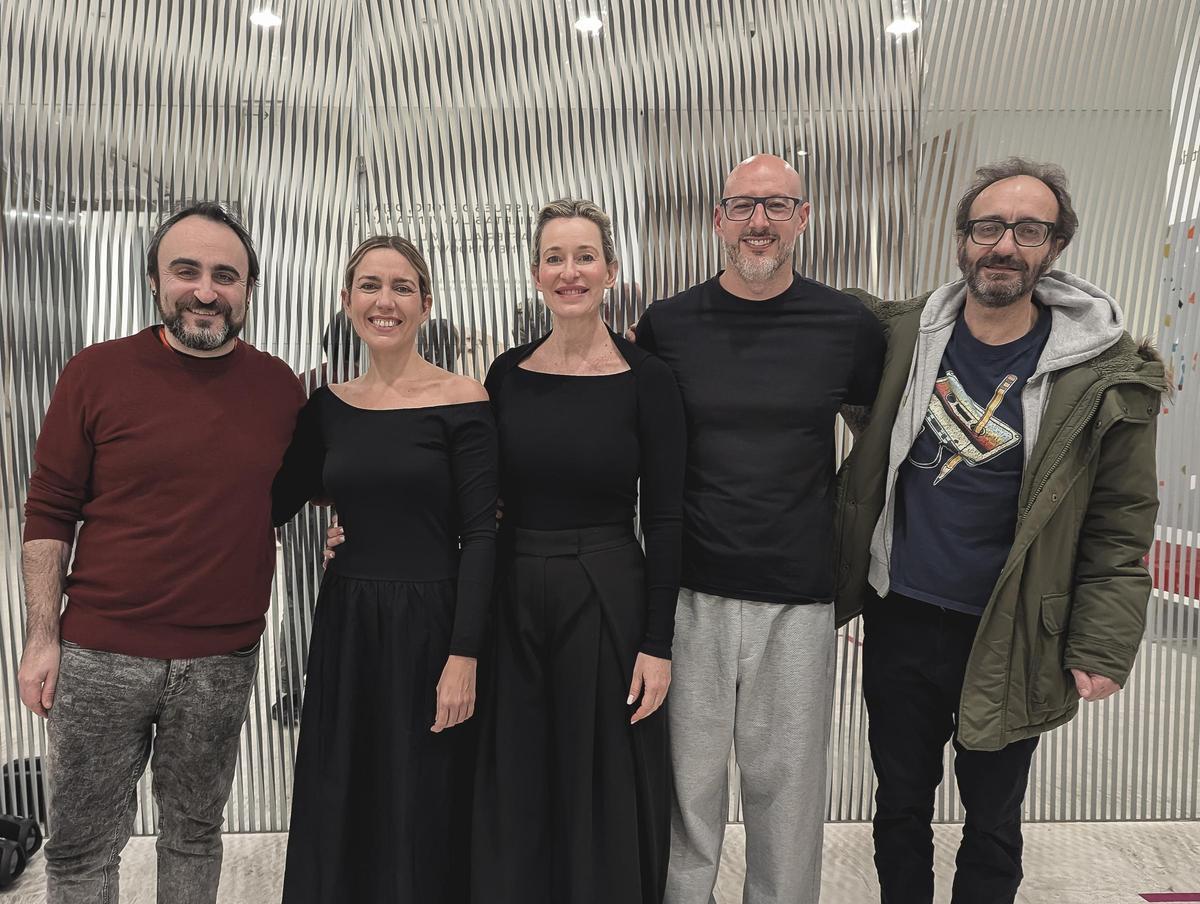 El equipo de Recolectores Teatro, en el MACA
