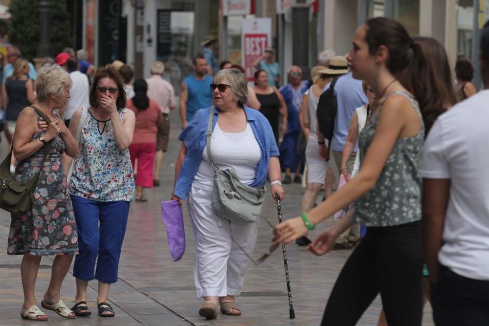 Turistas en Cartagena en el Puente de agosto