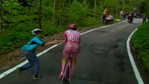 Tadej Pogacar en la penúltima etapa del Giro de Italia