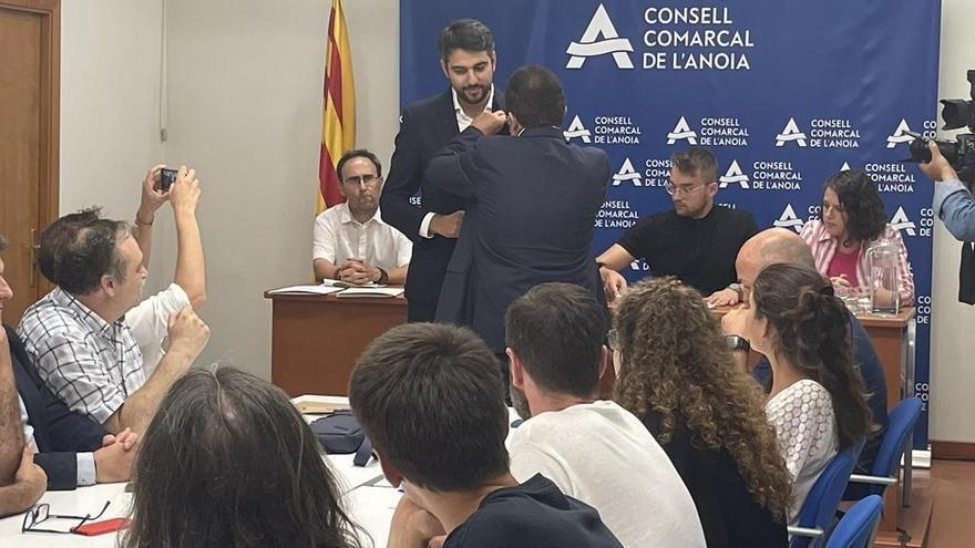 Jordi Parcerisas el dia que va ser nomenat president del Consell comarcal de l'Anoia