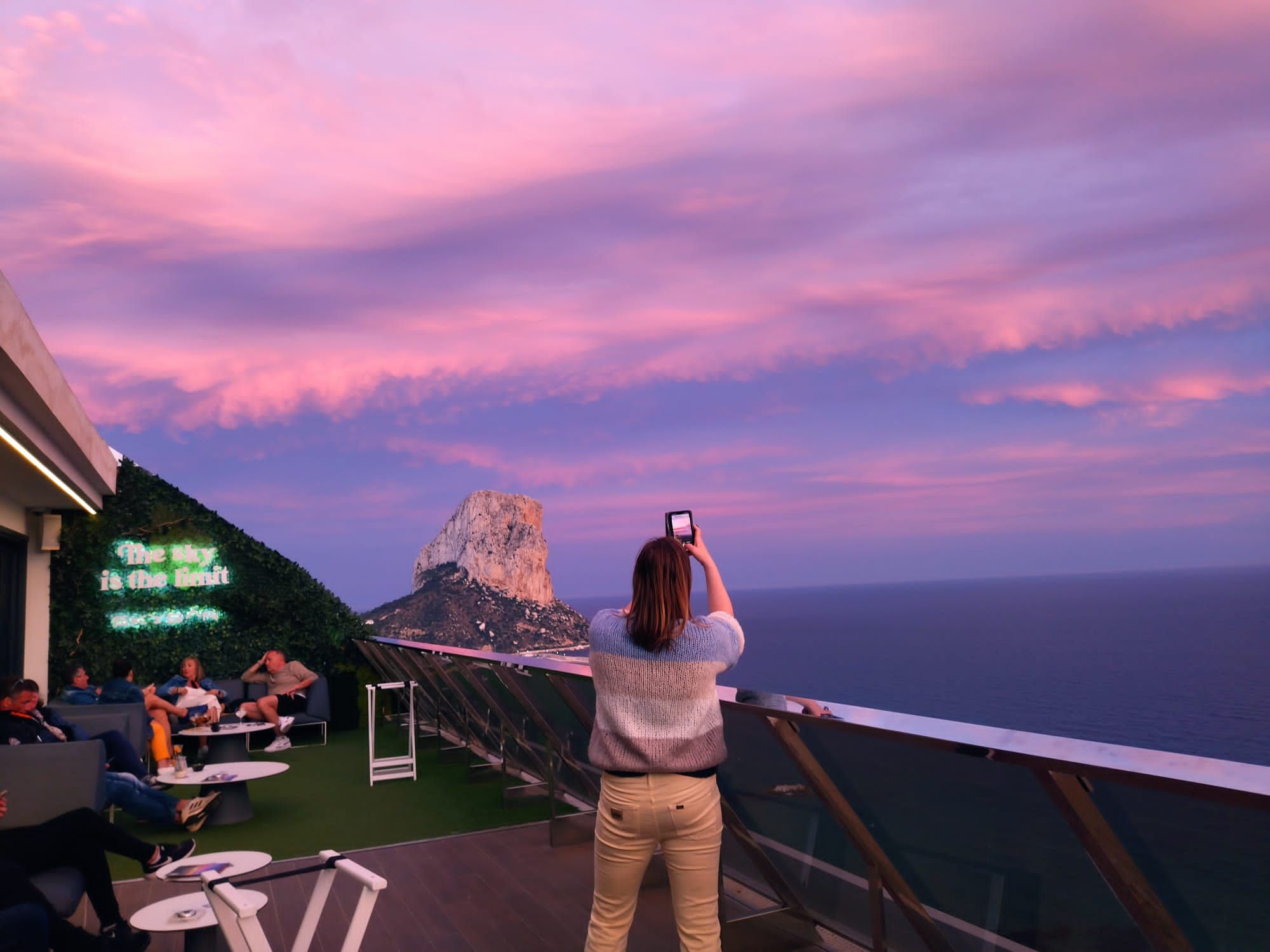 El atardecer más viral de Calp