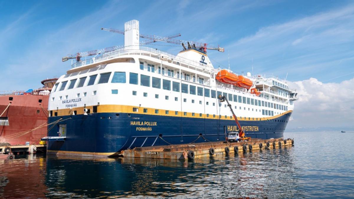 Construcción en Tersan del Havila Pollux, contrato iniciado en su momento en Hijos de J. Barreras