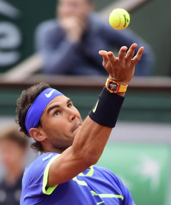 Partido de cuartos de final de Roland Garros entre Nadal y Carreño