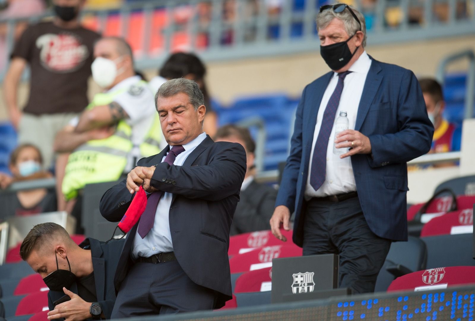 Laporta, en el Camp Nou.