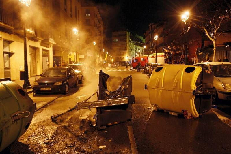 Fotogalería de los incidentes en Zaragoza