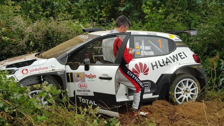 Pepe López tras el abandono de esta mañana.