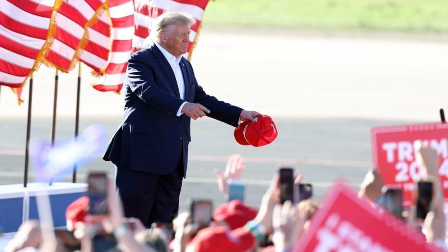 Donald Trump, durante su mitin en Waco (Texas).