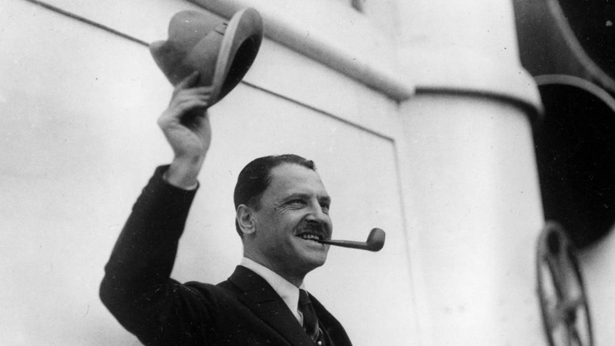 William Somerset Maugham, a bordo del Aquitania en 1923.