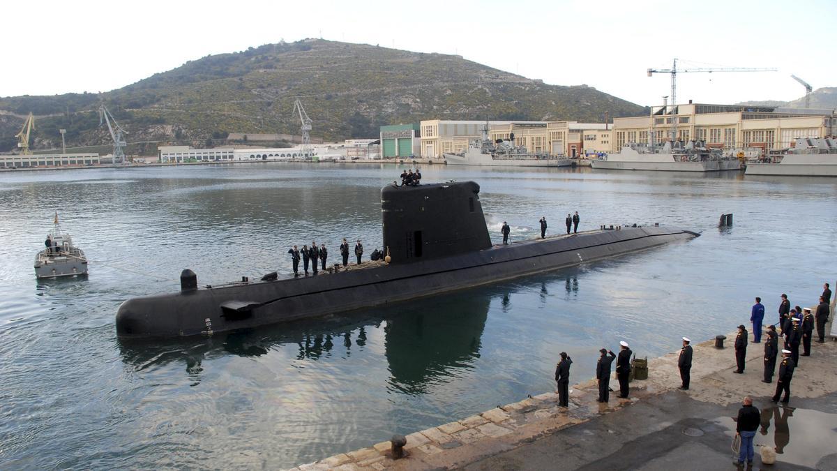 El submarino 'Tramontana' en Cartagena una imagen de archivo