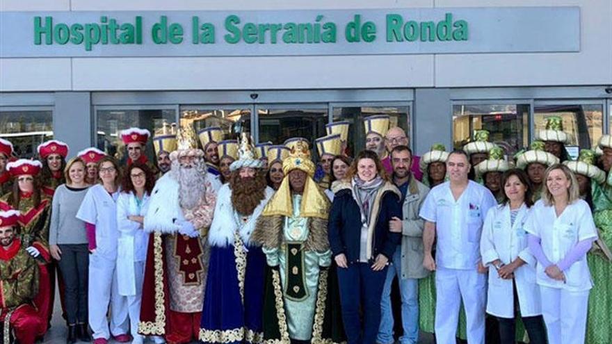 Visita de los Reyes al Hospital de Ronda.