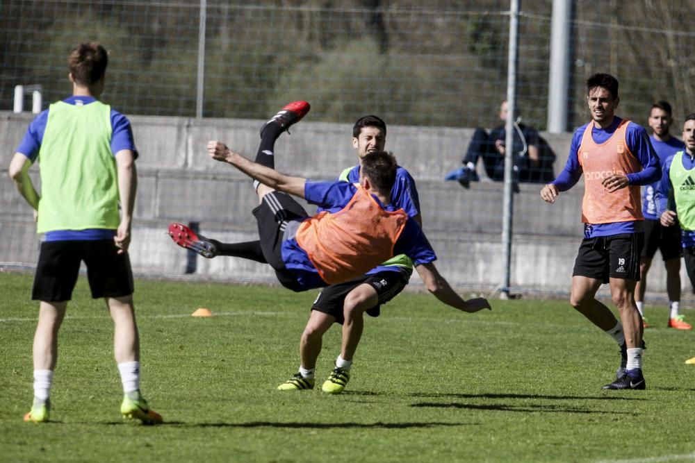 Entrenamiento del Real Oviedo.