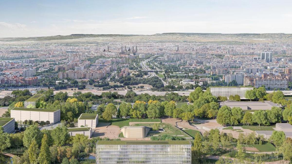 Vista panorámica del DAT Alierta, ubicado en Zaragoza