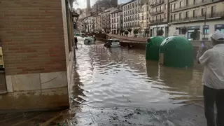 Los vecinos de Tarazona, tras la noche de las tormentas: "No se veía nada a un metro de distancia y la calle era un manantial"