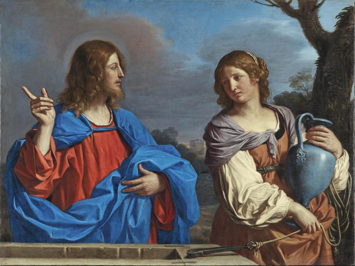 'Jesús y la Samaritana junto al pozo', de Guercino.